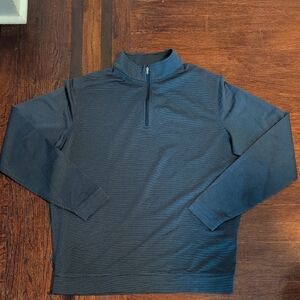 Peter Millar Navy Zip-Up Golf Pull Over